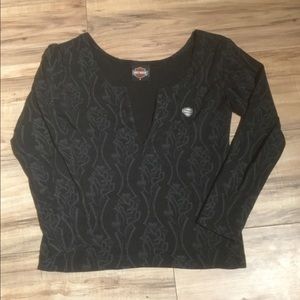 Long sleeve Harley v neck